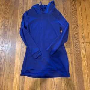 Fun and sporty athletic dress with hood.
